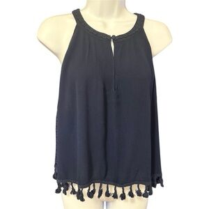 Miss Me navy top with cute tassels